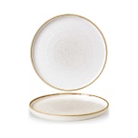 Тарелка Stonecast Barley White с каймой, 260x20 мм