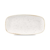 Продолговатая тарелка Stonecast Barley White, 298x153 мм