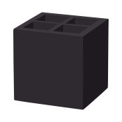 Коробка для столовых приборов и салфеток Madeira Black 150x150x150 мм