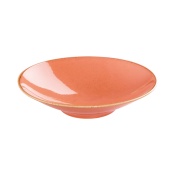 Amber plate on foot , 260x(H)62mm