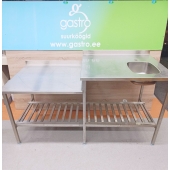 Stainless steel sink table 170X80X90(75)CM