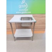 Stainless steel sink table 80X65X90CM, right