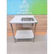 Stainless steel sink table 80x65x90cm, right