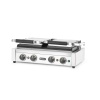 Kahekordne kontaktgrill taimeriga, HENDI, Hõbedane, 220-240V/3600W, 570x375x(H)216mm, Ristkülikukujuline