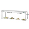 Soojendusalus, HENDI, Hõbedane, 230V/1000W, 1200x400x(H)400mm, Ristkülikukujuline