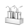 Komplekt: 2 x Roostevabast terasest kastmekonteiner koos dosaatoriga, HENDI, 9L, 500x235x(H)360mm