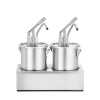 Komplekt: 2 x Roostevabast terasest kastmekonteiner koos dosaatoriga, HENDI, 9L, 500x235x(H)360mm