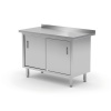 Work cabinet with sliding doors, bolted, HENDI, Profi Line, Silver, 1600x600x(H)850mm