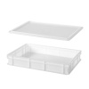Pitsataigna säilituskast 600x400, AmerBox, Profi Line, Valge, 600x400x(H)100mm, Ristkülikukujuline