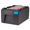 Professional grade insulated carrier CAM GOBOX, top-loaded, 46 L, GN 1/1., Cambro, Black, 680x400x(H)321mm