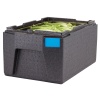 Professional grade insulated carrier CAM GOBOX, top-loaded, 46 L, GN 1/1., Cambro, Black, 680x400x(H)321mm