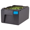 Professional grade insulated carrier CAM GOBOX, top-loaded, 46 L, GN 1/1., Cambro, Black, 680x400x(H)321mm