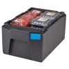 Professional grade insulated carrier CAM GOBOX, top-loaded, 46 L, GN 1/1., Cambro, Black, 680x400x(H)321mm