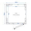 Klaasseintega külmkamber Premium – 1500 × 2100 mm, 3,5 m³ – ilma agregaadita