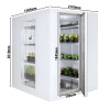 Klaasseintega külmkamber Premium – 2100 × 1500 mm, 4,8 m³ – ilma agregaadita