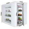 Klaasseintega külmkamber Premium – 2100 × 2100 mm, 6,9 m³ – ilma agregaadita