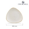 Stonecast Barley White kolmnurkne taldrik, 265mm