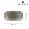 Raku Quartz Black ovaalne taldrik, 298x153mm