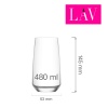 Lal pikk klaas 480 ml