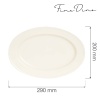 Crema ovaalne taldrik, 290x200mm