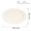Crema ovaalne taldrik, 210x140mm