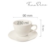 Crema elegantne tass alustassiga, 230ml