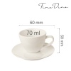 Crema elegantne tass alustassiga, 70ml