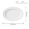Bianco ovaalne taldrik, 240x170mm