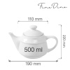 Bianco teekann, 180x(K)115mm