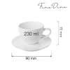 Bianco elegantne tass alustassiga, 230ml