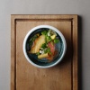 Goro White Blue Bowl 195mm, 1000 ml