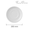 Bianco taldrik, 200mm