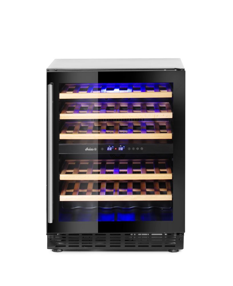 Wine cooler, 2-zone, 46 bottles, Arktic, 133L, 220-240V/90W, 595x646x(H)830mm