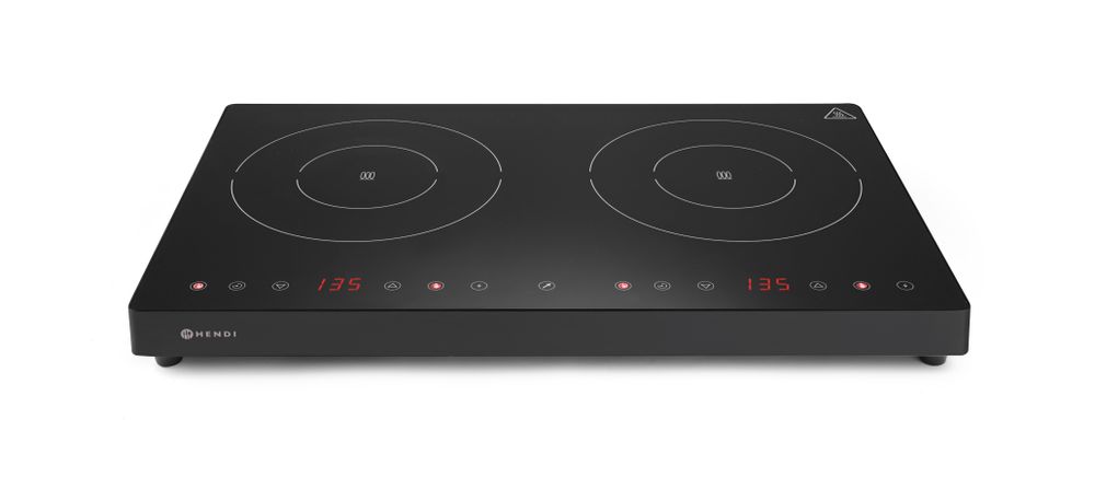 Плита индукционная двойная, HENDI, Kitchen Line, 230В/3500Вт, 608x405x(H)54мм