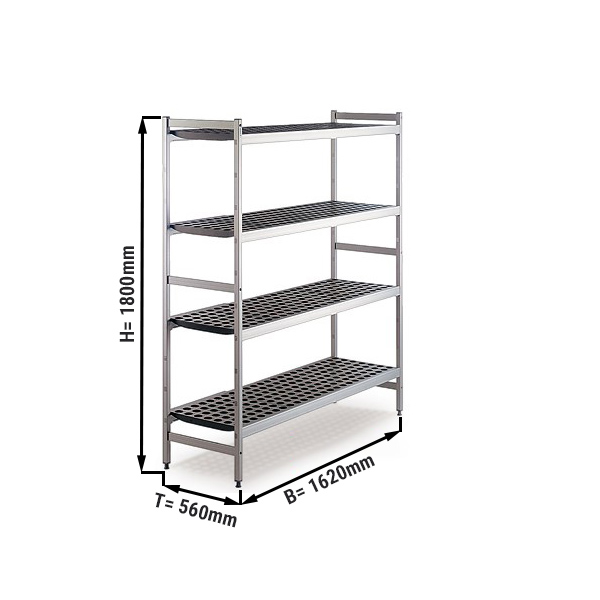 ALUMINUM FLOOR SHELF 1620X560X1800MM