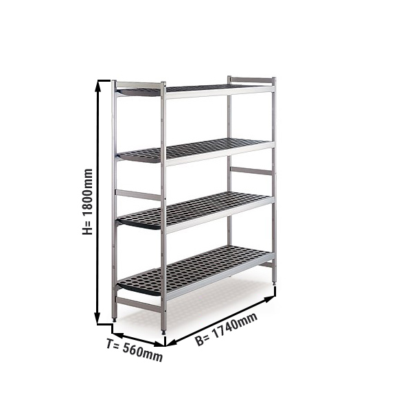ALUMINUM FLOOR SHELF 1740X560X1800MM