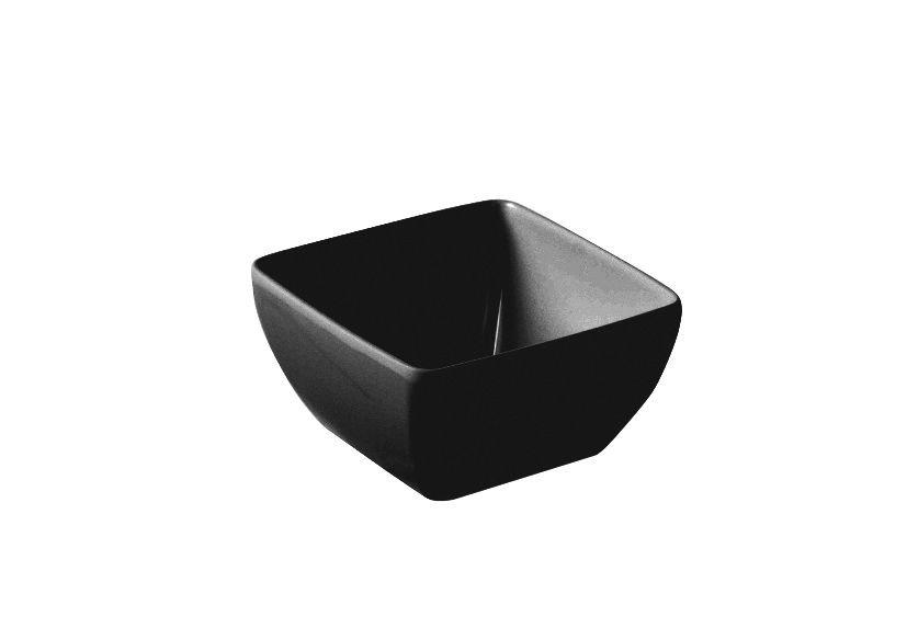 Square bowl, HENDI, Black, 190x190x(H)90mm