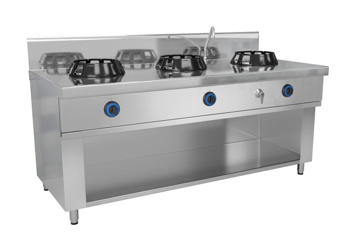 ГАЗОВАЯ ПЛИТА WOK - 3 КОНФОРК - 42 КВТ