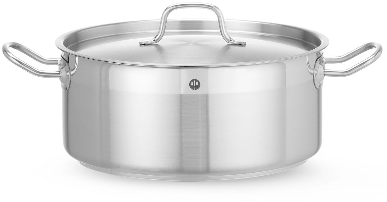 Кастрюля низкая с крышкой, HENDI, Profi Line, 7,5л, ⌀280x(H)120мм